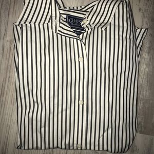 Chaps Striped Button Down